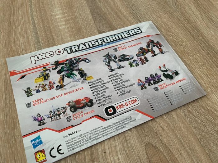 Notices deux livrets Lego Kre-o Transformers 98812 Battle for Energon Optimus Prime Megatron - photo numéro 4
