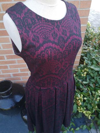 Robe bordeaux et noir - Taille 38