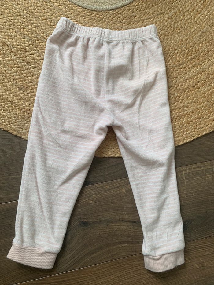Lot 2 pyjama velours blanc rose biche La Redoute 2 ans - photo numéro 10