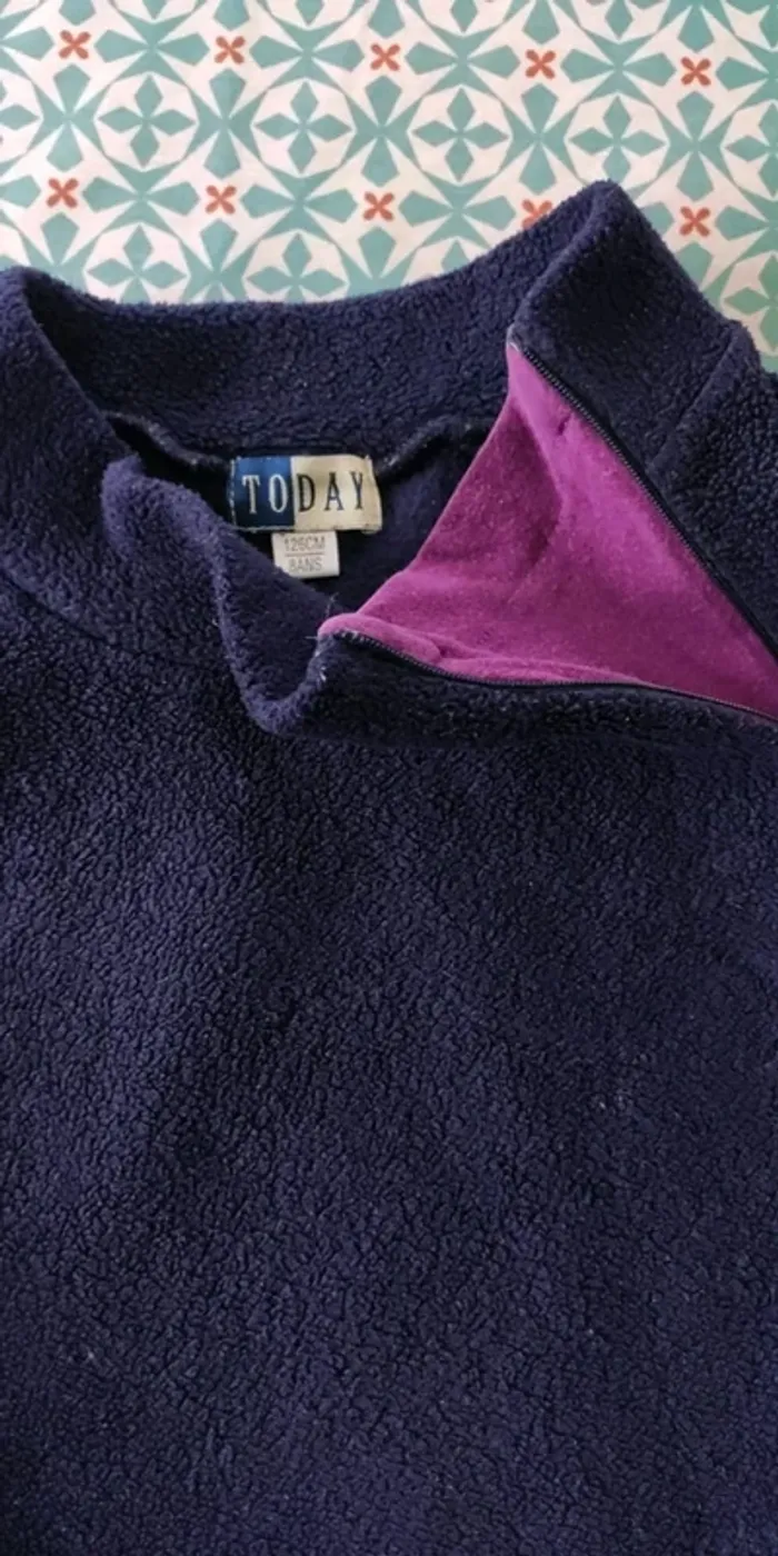 Veste Pull polaire violet 8 ans - photo numéro 3