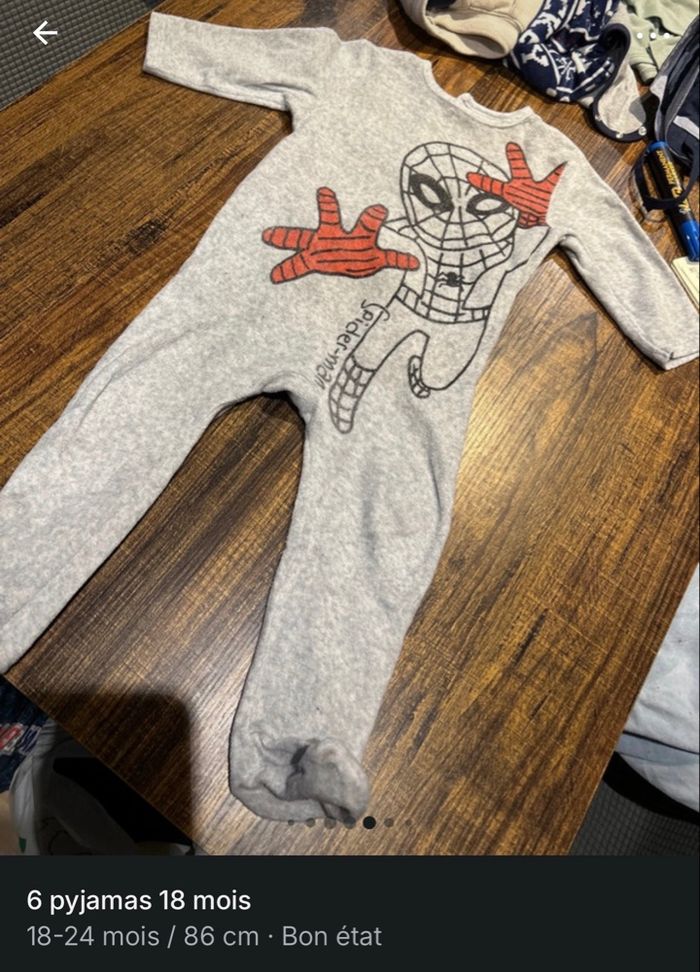 Vend 6 pyjamas 18 mois - photo numéro 6