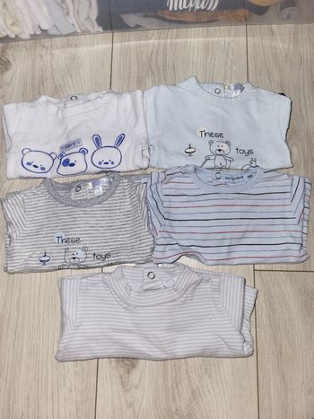 Lot tee-shirt hiver naissance