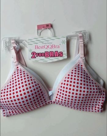 Lot de 2 soutiens-gorge sans armatures pour adolescentes, 65A-70A