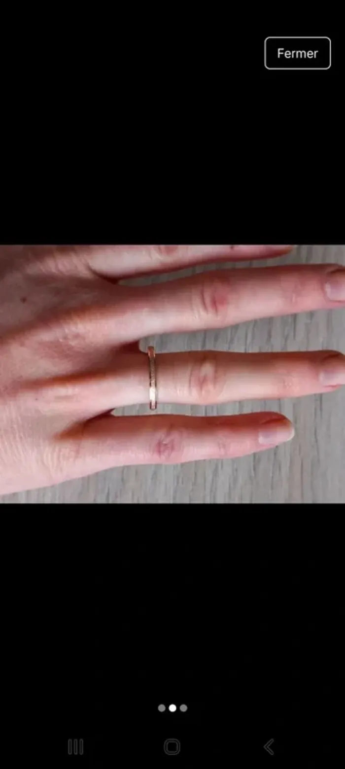 Bague en acier inoxydable taille 16 - photo numéro 2
