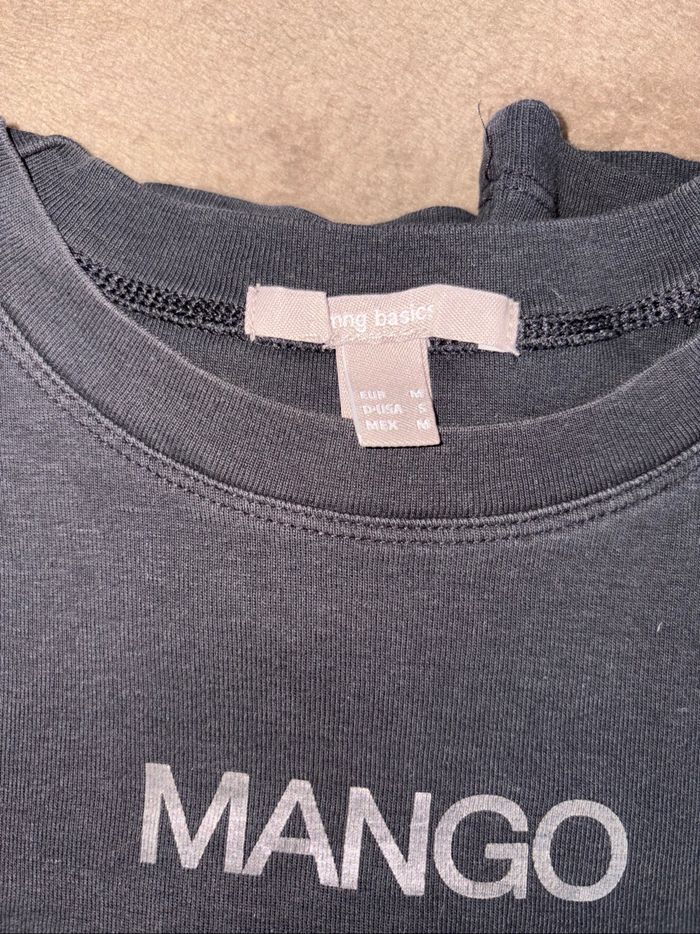 T-shirt femme Mango noir taille M en bon état - photo numéro 2