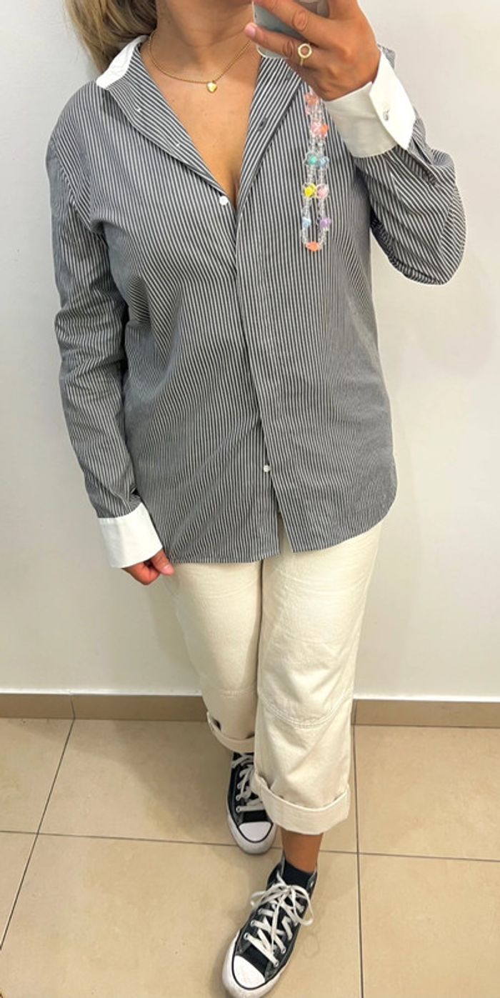 Chemise Maje à rayures Taille M - photo numéro 5