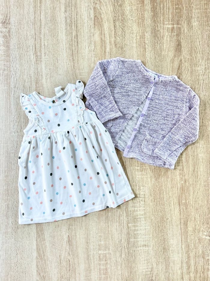 Robe & gilet bébé fille