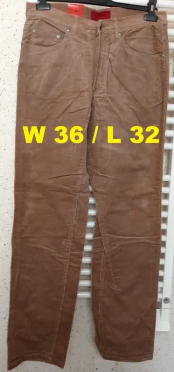 Pantalon en velours marron Pierre Cardin Taille W 36 / L 34
