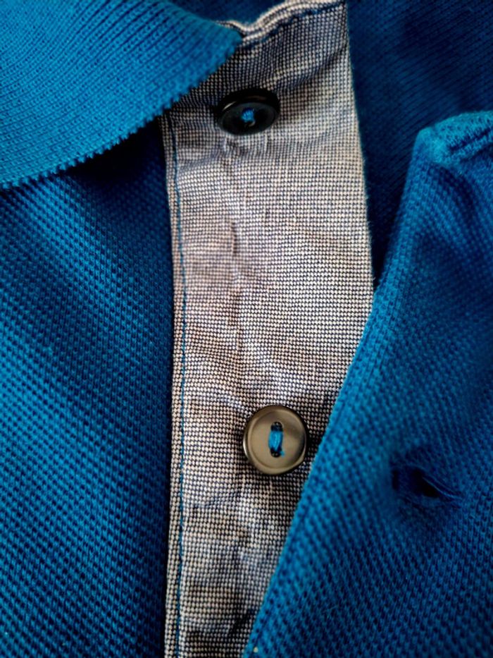 Polo Lacoste homme taille 7 ou XXL bleu drapeau - photo numéro 3