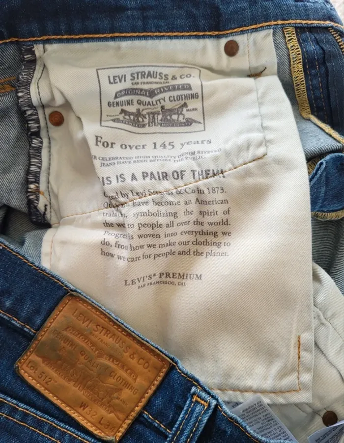 Jean Levi's 512 bleu Taille W32 L34 Taille petit 42 - photo numéro 10