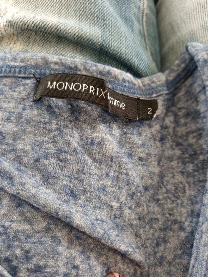 C54 blouse bleu Monoprix T2 - photo numéro 4