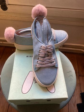 Baskets Minna Parikka Tail Glitter - Bleu Ciel Pailleté - Taille 31