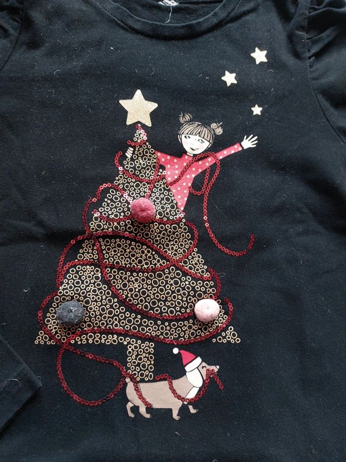 T shirt manches longues noel 8 ans kiabi - photo numéro 2