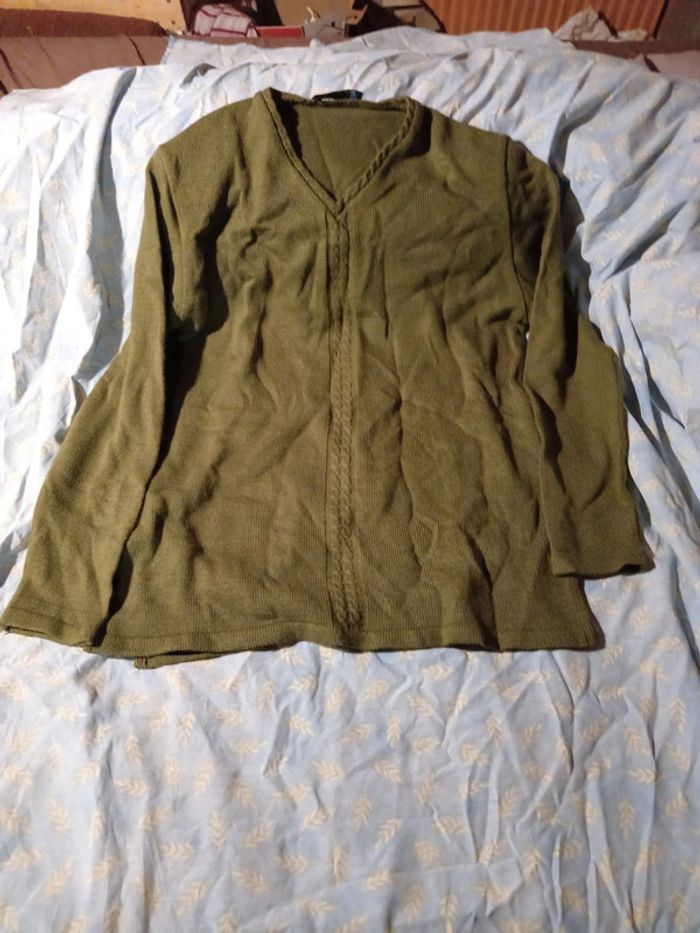 Pull femme col v manche longue - photo numéro 2