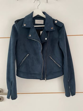 Veste perfecto daim bleu marine 34 Promod