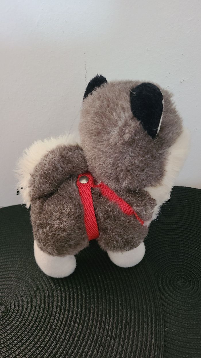 Trudi Spa Peluche husky gris et blanc - photo numéro 6
