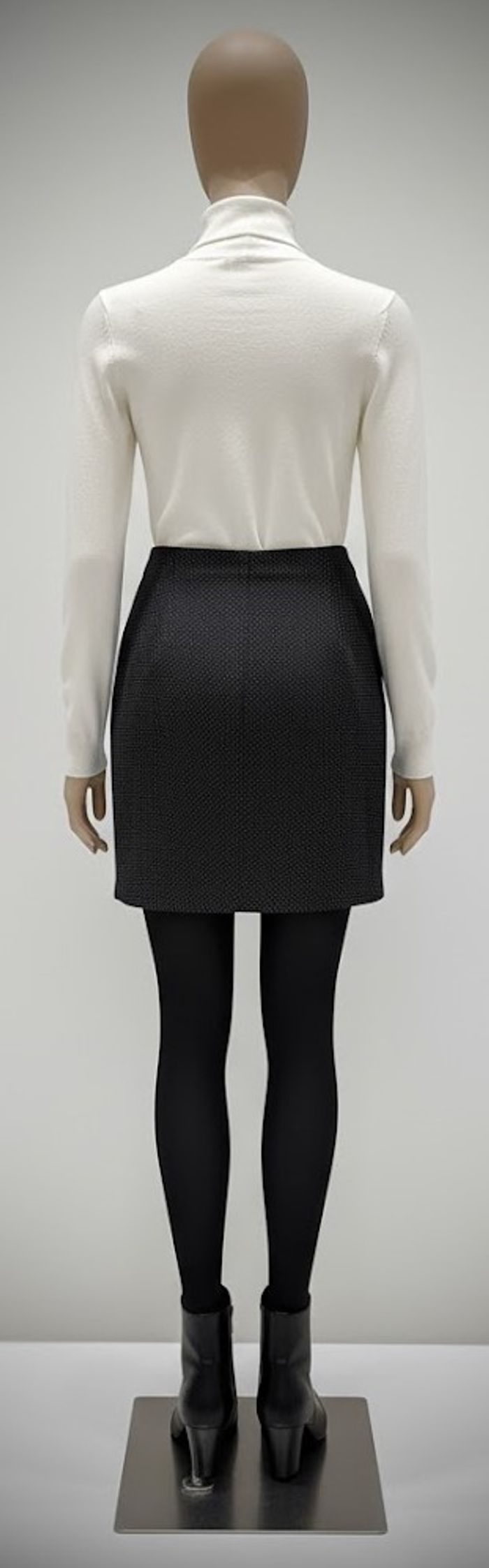 Jupe Mini Chic Etam - Points Blancs & Boutons Déco - photo numéro 2