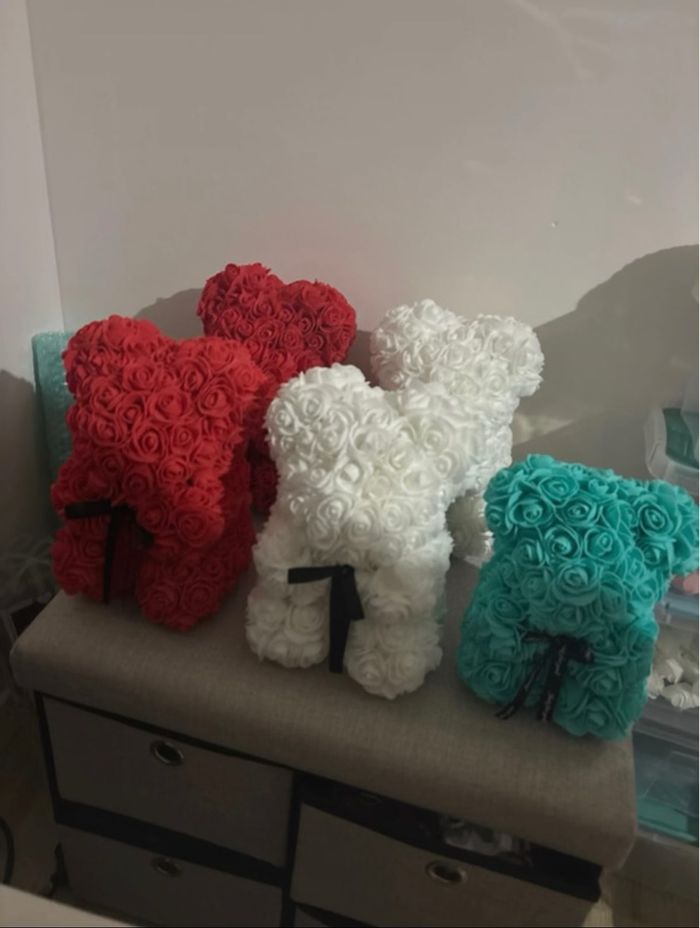 Ours en fleurs artificielle - photo numéro 4