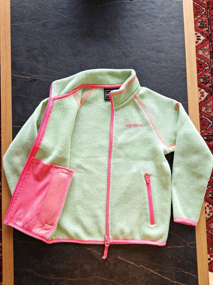 Polaire vert et rose Icepeak 5-6 ans - photo numéro 4