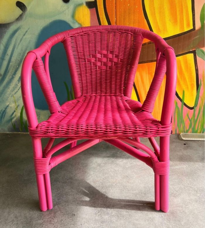 Fauteuil enfant en osier - photo numéro 2