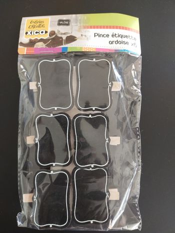 Pince étiquette ardoise X6