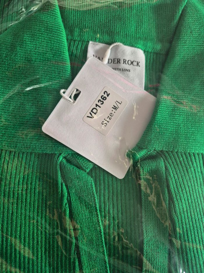 Robe Longue Manches Longues Vert Femme Taille M/L - photo numéro 3
