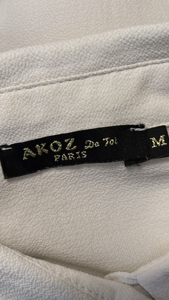 Chemise crème avec volants Akoz De Toi T38 - photo numéro 5