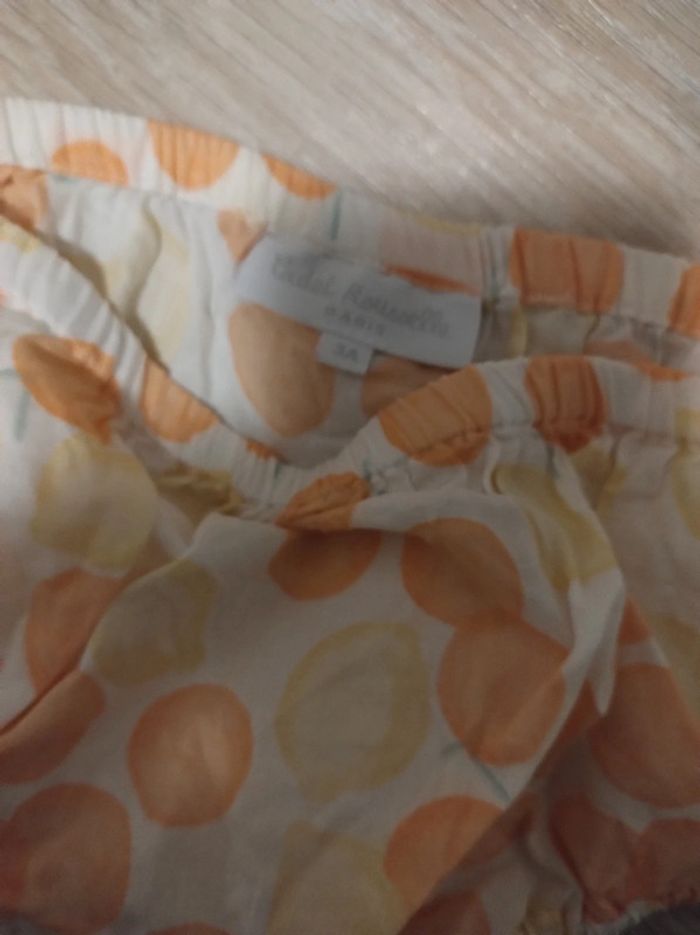 Robe d'été citrons avec sa culotte et son fichu Cadet Rousselle - photo numéro 6
