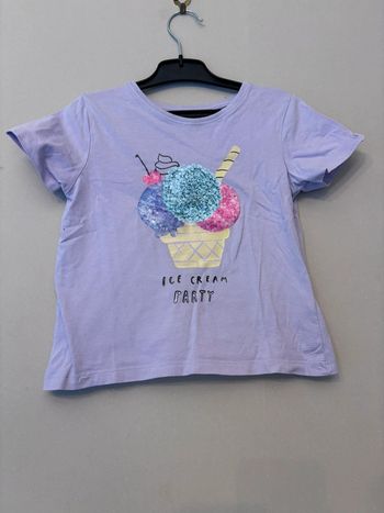 🌸T-shirt manche courte primark 5 ans motif glace🌸