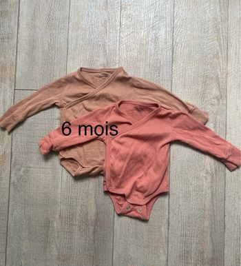 Lot de 2 bodies ajustables - 6 mois