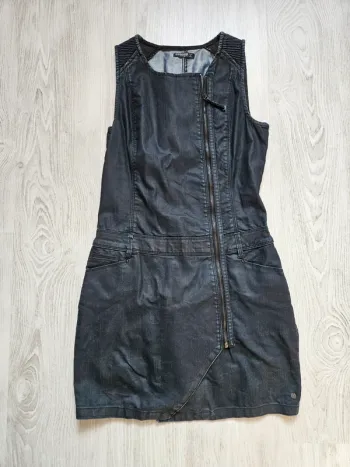 Robe jean enduit