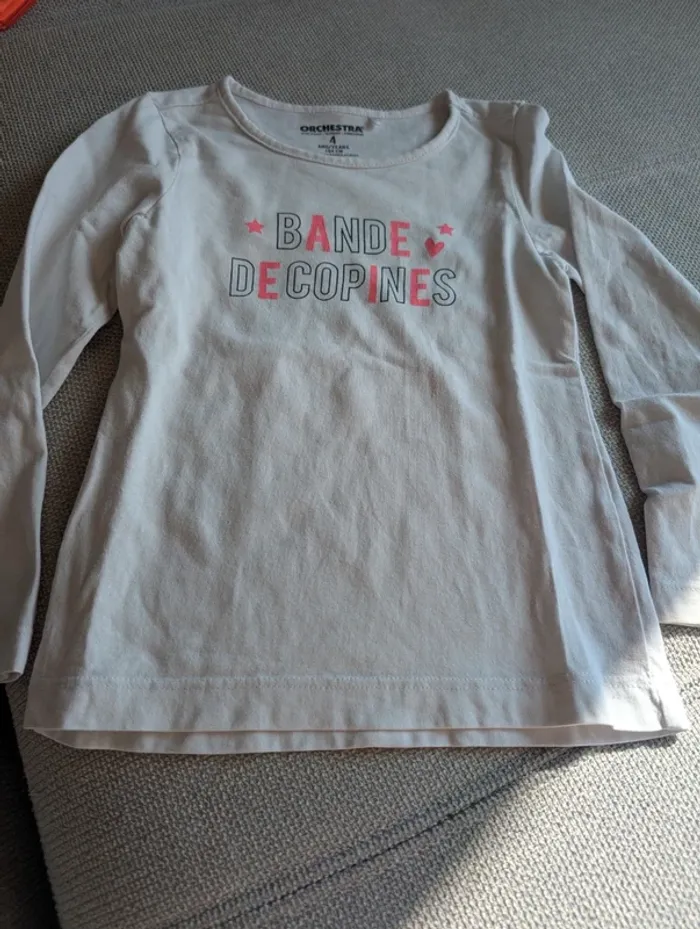 T-shirt manche longue fille 4 ans
