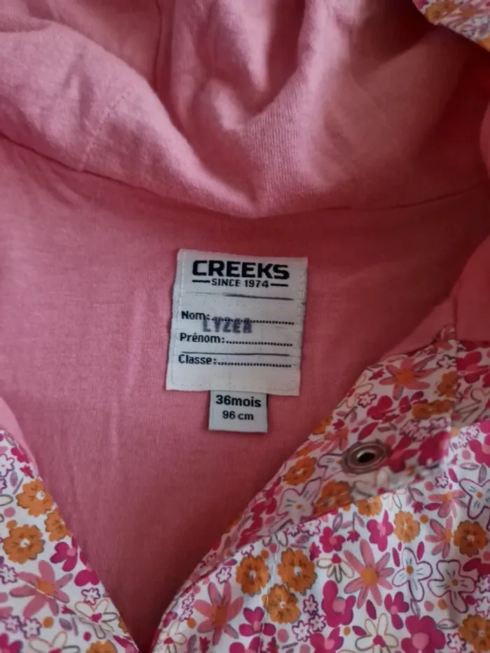 Jolie veste motifs fleurs creeks fille taille 36 mois - photo numéro 3