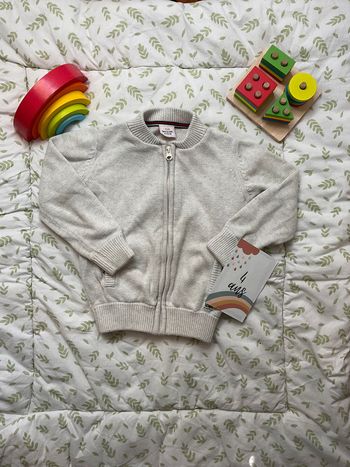 gilet chaud zippé beige chiné 4 ans tape à l'oeil