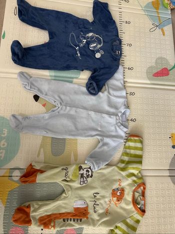 Lot de 3 pyjamas 1 mois