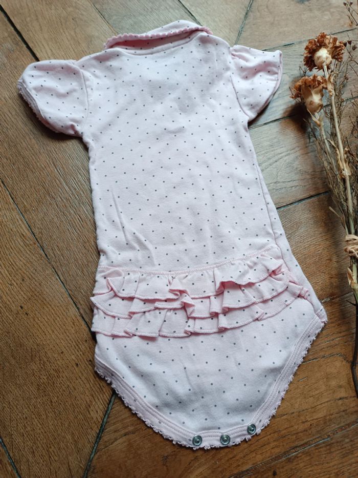 Bodie rose à pois manches courtes petit bateau - photo numéro 2