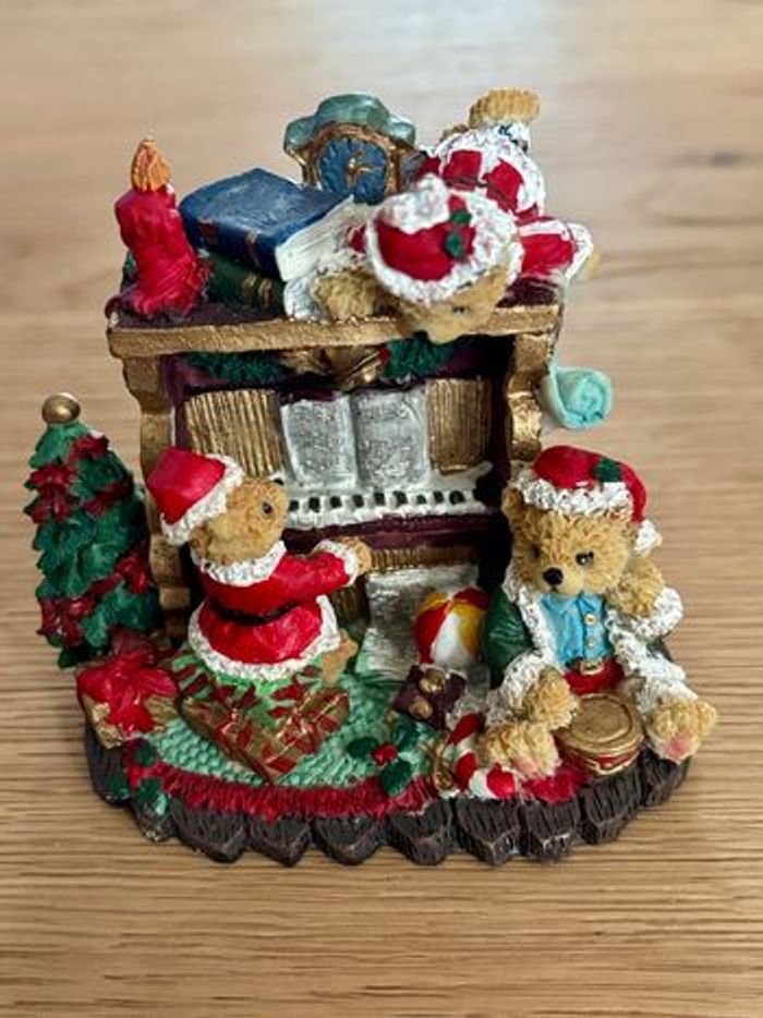 Jolies Décorations de Noël Vintage avec Père Noël et Oursons - photo numéro 3