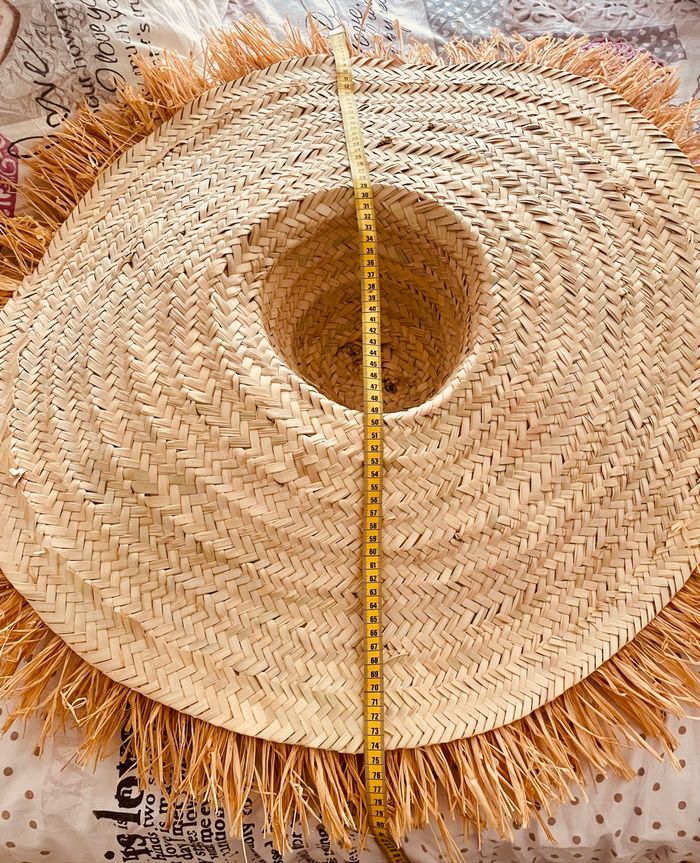 Chapeau  🌴décoration murale raphia /palm neuf 80 cm - photo numéro 2