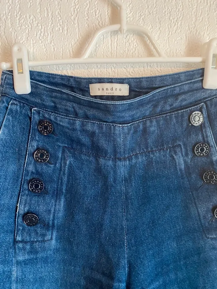 Jean Sandro bleu taille xs 34 - photo numéro 2