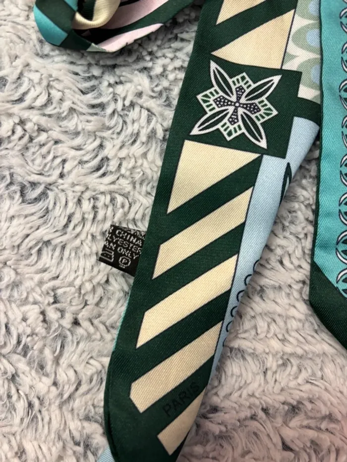 Bracelet foulard, bijoux acier inoxydable, bijou vert sapin - photo numéro 6