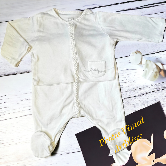 Ensemble 3P petit poussin Petit Bateau 1 mois TBE (22€) - photo numéro 6