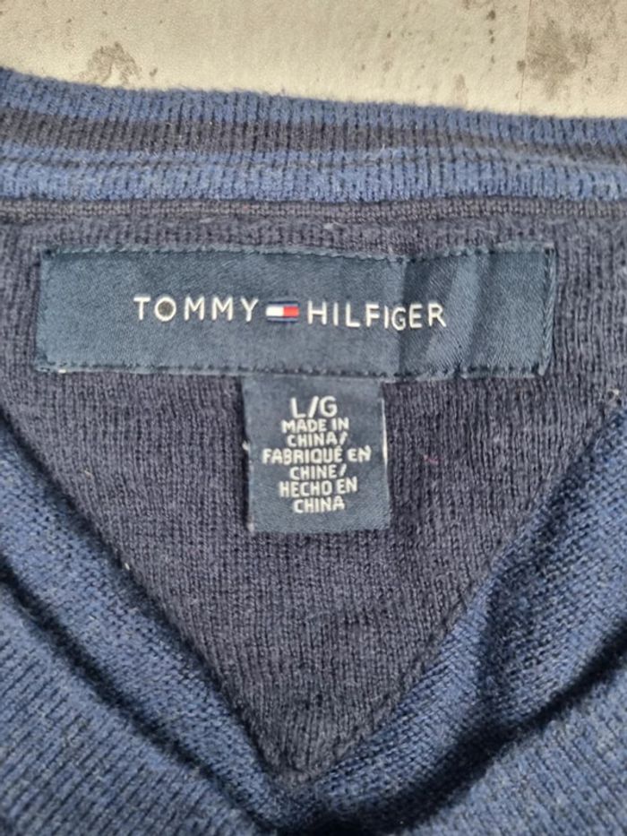 Pull col V Tommy Hilfiger bleu, L Hommes - photo numéro 6