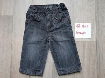 Jean Kidkanaï Gris/Noir 12 mois Garçon