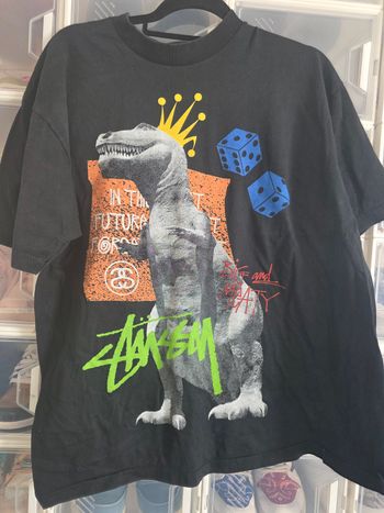 T-shirt rétro Stussy dinosaure vintage XL