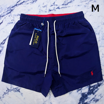 Short de plage Ralph Lauren - Taille M - Couleur bleu marine logo brodé rouge - Neuf
