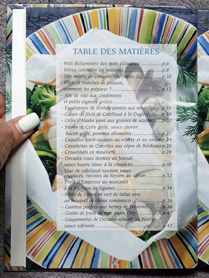 Livre de recettes illustré "Poissons, Recettes du Gourmet" / Éd. Toupargel Surgelés - photo numéro 3