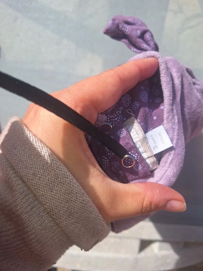 Robe velour violet uni - photo numéro 3