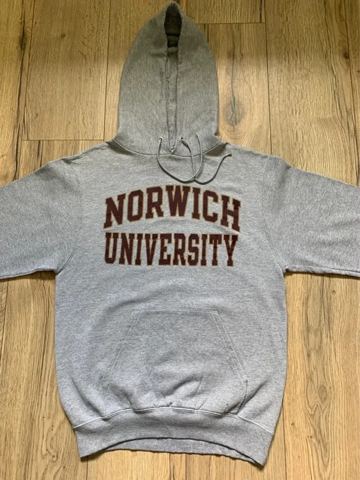 Sweat à capuche Authentique Champion Norwich University Style US Taille S - photo numéro 5