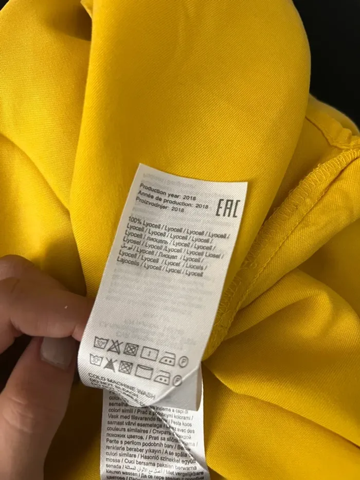 Blouse jaune manches courtes à nouer col bardot Noisy May - photo numéro 6