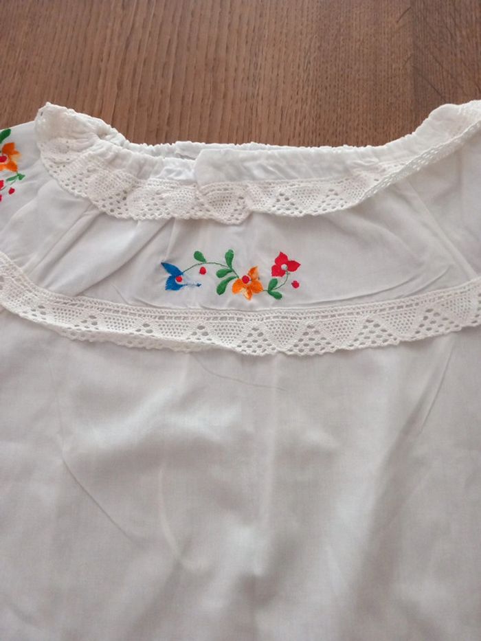 Tunique coton broderie blanc T36 - photo numéro 3